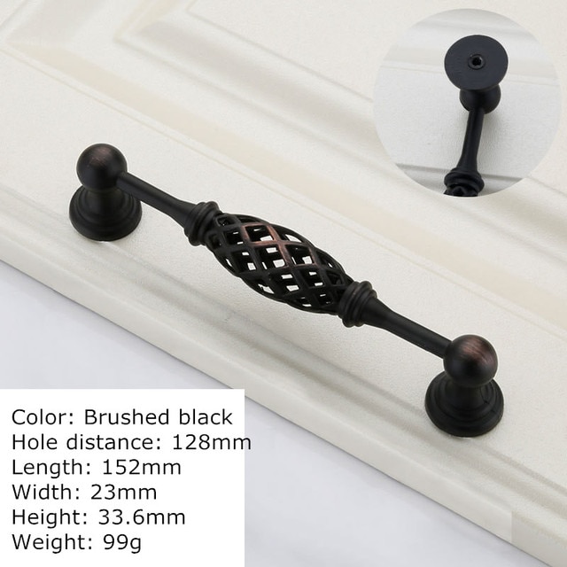 Brushed black-128mm