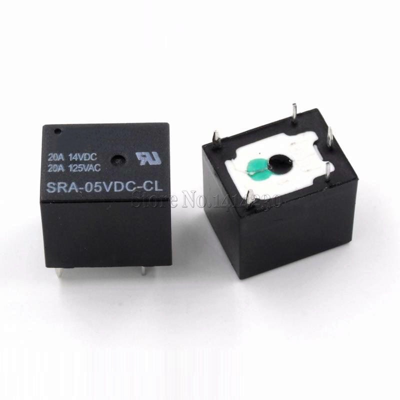 5PCS 5V 12V 24V 20A DC Power Relay SRA-05VDC-AL SRA-12VDC-CL SRA-24VDC