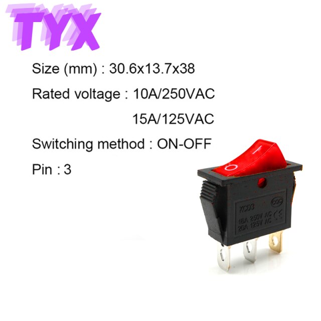 3P ON-OFF Red