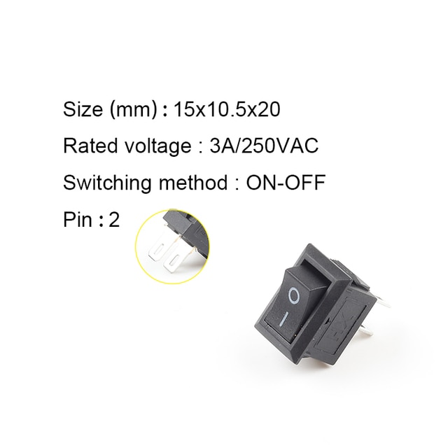 2Pin Black Black