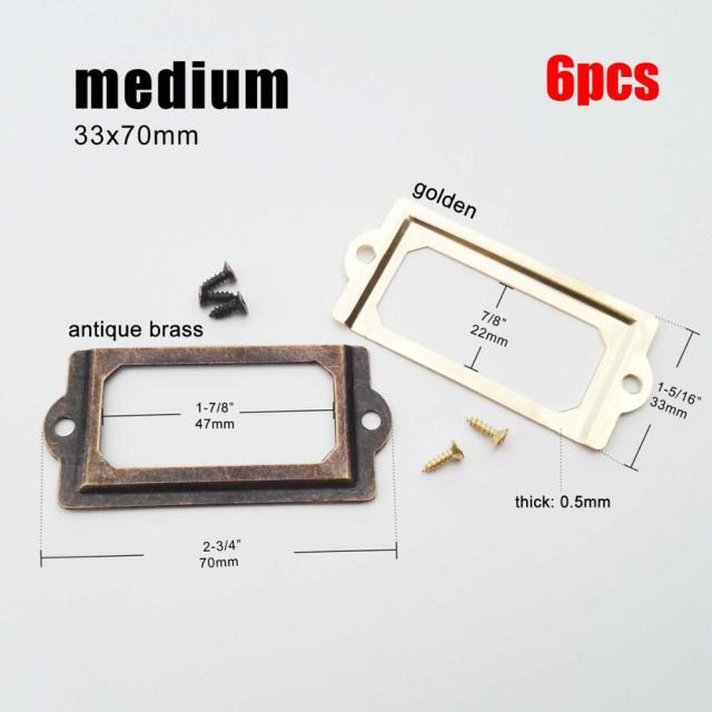 6pcs Medium bronze