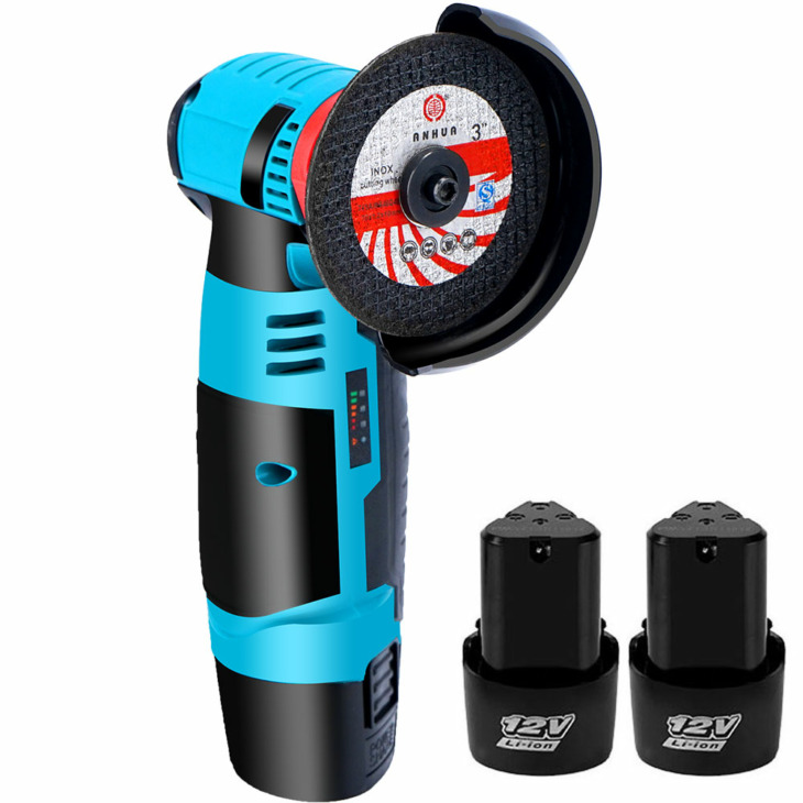 Mini 12 Volt. Kefe Nélküli Vezeték Nélküli Sarokcsiszoló 2Db Lítium-Ion ...