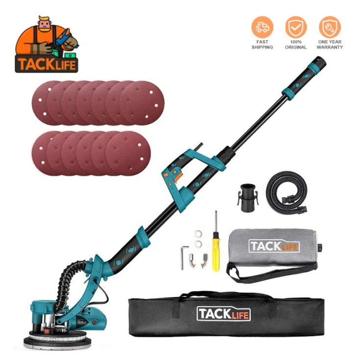 Tacklife Electric Gipszkarton Csiszoló, Pole Fal Polisher 225Mm A