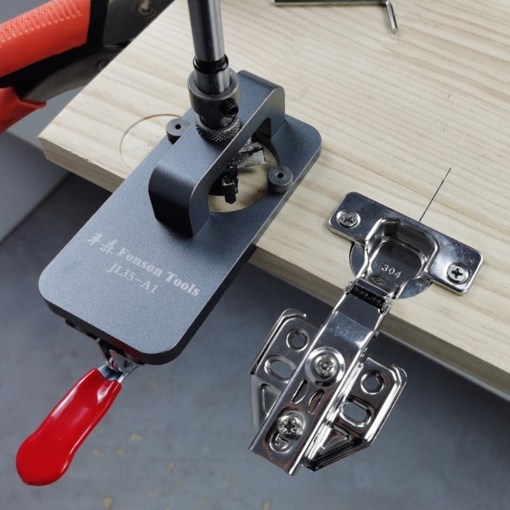 Locator Fixo Faipari Hole Drilling Guide Locator 35Mm Zsanér Boring Jig A Szerelvény ...