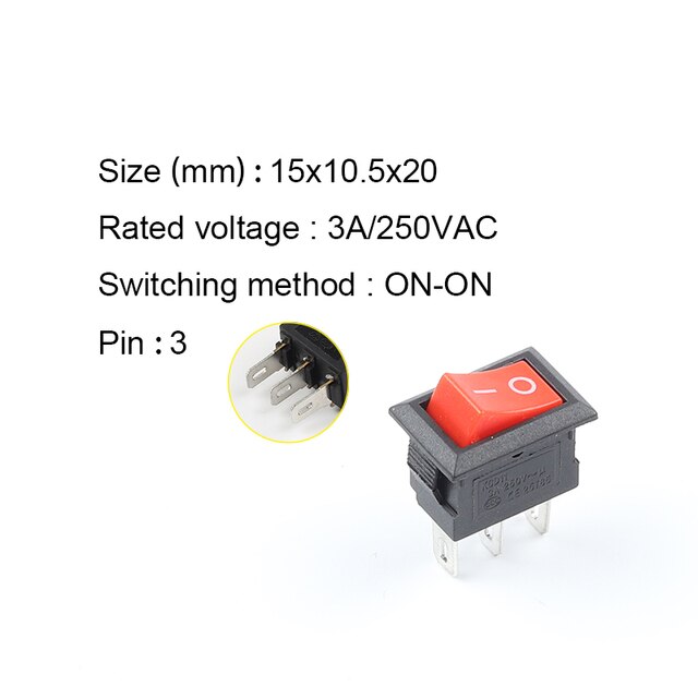 3Pin Red Black