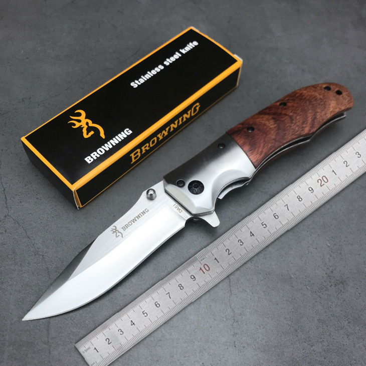 Browning Da51 Összecsukh Minőségi Hordozható 3Cr13 Penge Fa Nyél