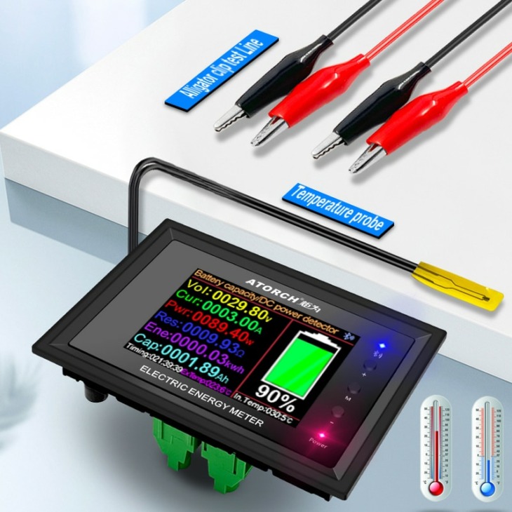 Dt24 Hd Ips Bluetooth Digitális Kijelző Egyenáram App Voltmeter Ampermér Akkumulátor Kapacitás Tester Töltésszintjelző Feszültség Detektor Meter