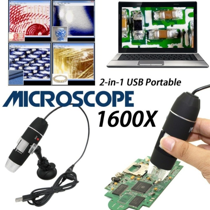 Mega Pixels 1600X 8 Led Digitális Mikroszkóp Usb Endoszkóp Kamera ...