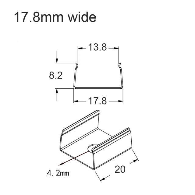 For U 17.8mm