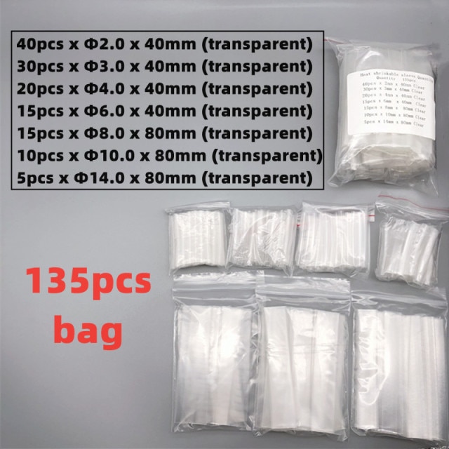 135pcs Transparent