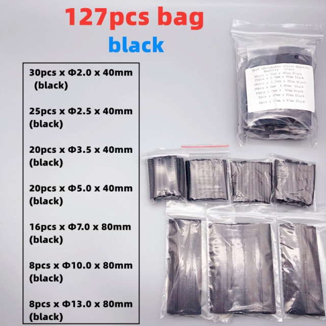 127pcs Black