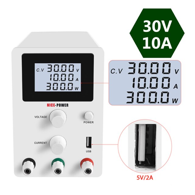30V10A-LCD-WHITE