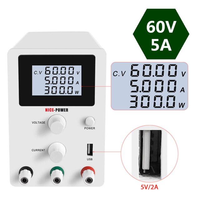 60V5A-LCD-WHITE