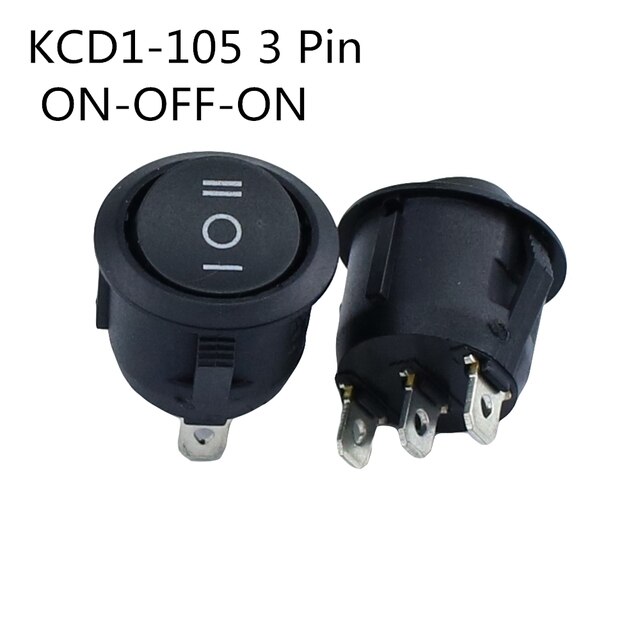 Black 3PIN ON-OFF-ON