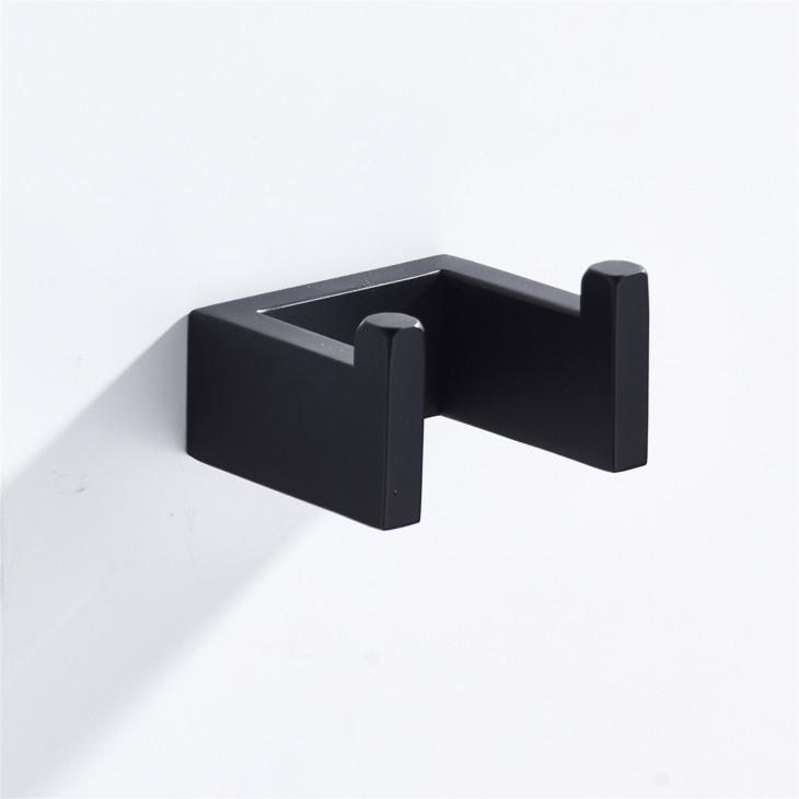 Matte Black 4 részes készlet Fürdőszobai kiegészítők Rozsdamentes acél falra Moct WC-papír tartó Törölköző Bar Ring Robe Hook törölközőtartó