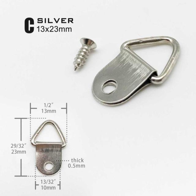 C silver 13x23mm