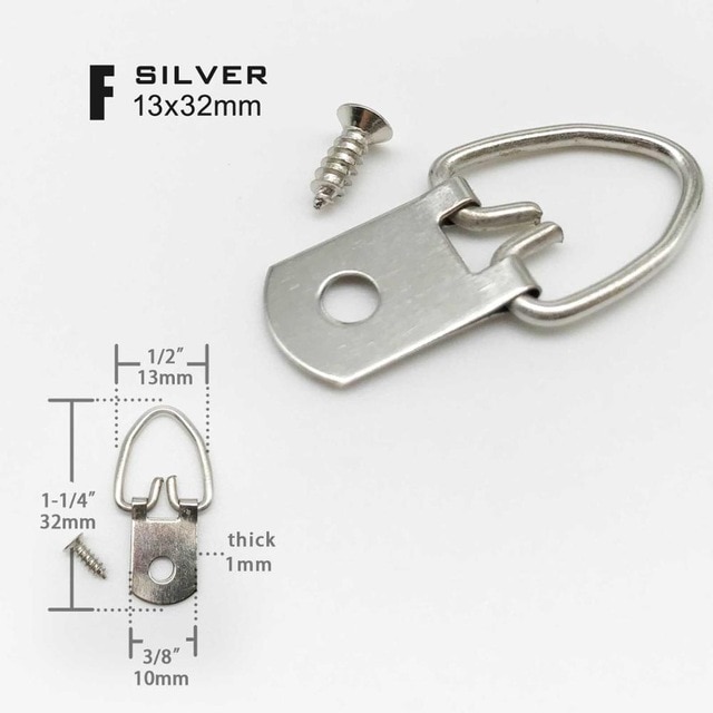 F silver 13x32mm