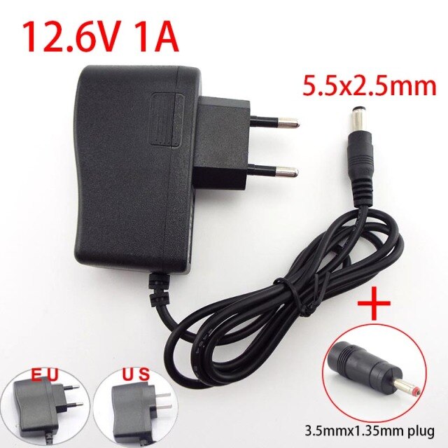 12.6V 1A and 3.5mm