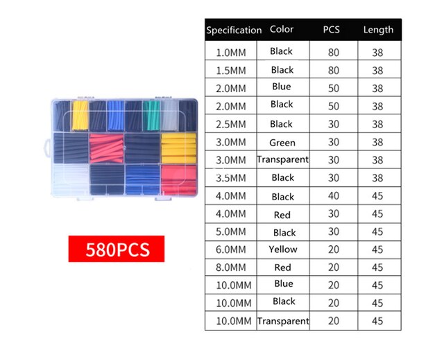 580PCS With box