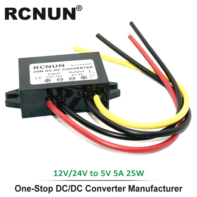 thumbnail image 2 of Supernight DC To DC Step Down Converter - 12V/24V To 5V 10A 50W Voltage Regulator, Indoor/Outdoor, -40°C To 80°C 2 of 5