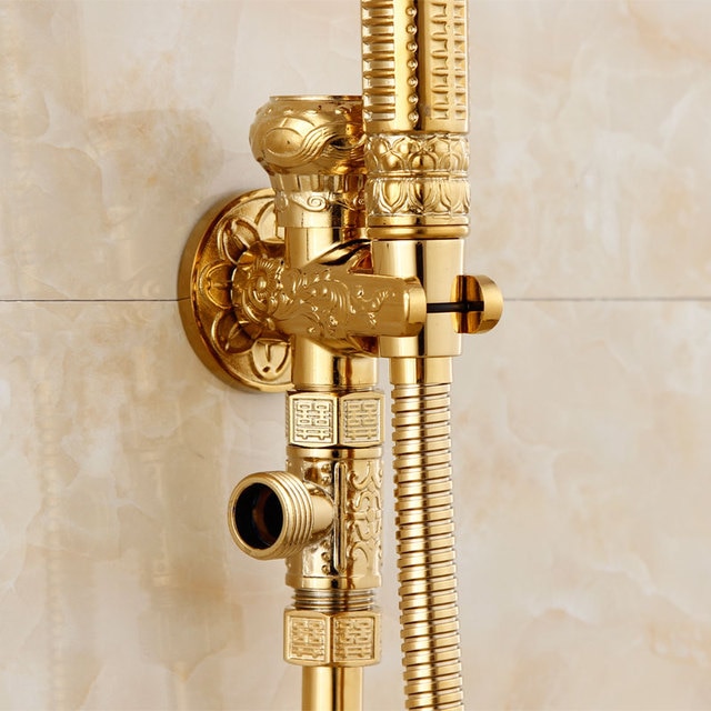gold and Angle Valve