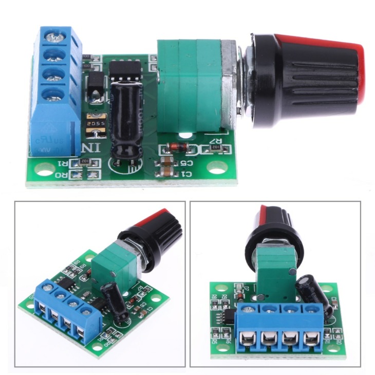 DC 1.8V 3V 5V 6V 12V 2A PWM Motor Speed Controller Low Voltage Motor ...