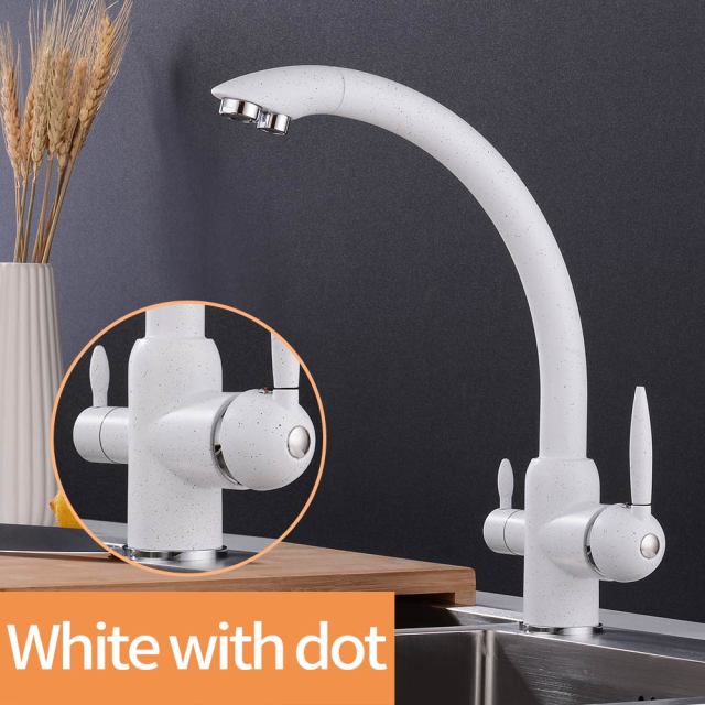 White with dot