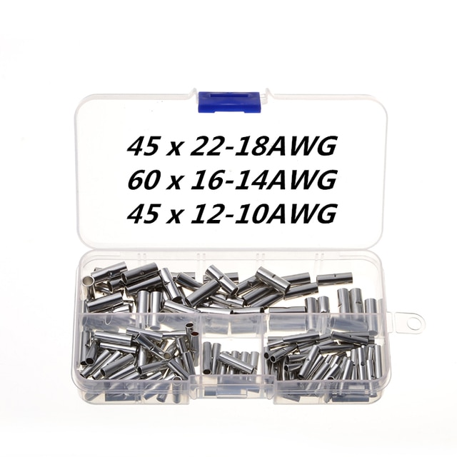 thumbnail image 2 of 100 Pack 10-12 AWG Hi-Temp Butt Splice Connectors – 900°F – Made In USA 2 of 6