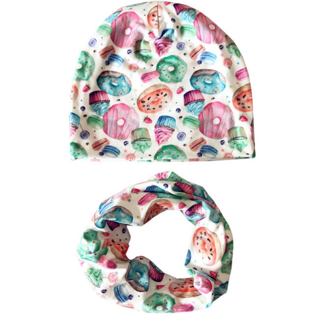 donuts hat scarf