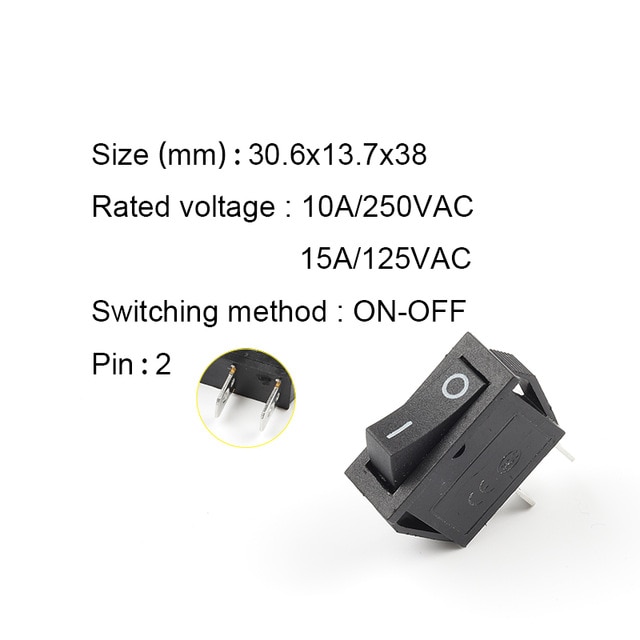 2Pin Black Black