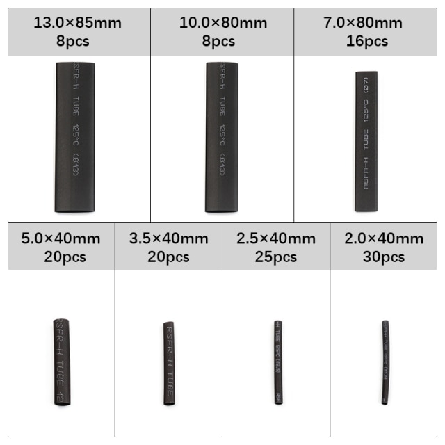 127pcs Black