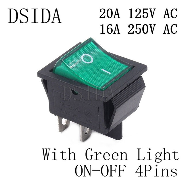 Green ON-OFF 4Pins