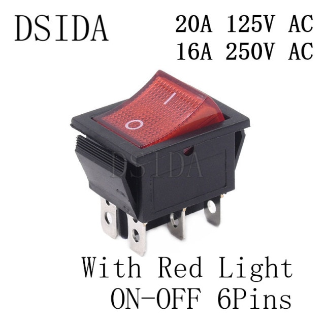 Red ON-OFF 6Pins