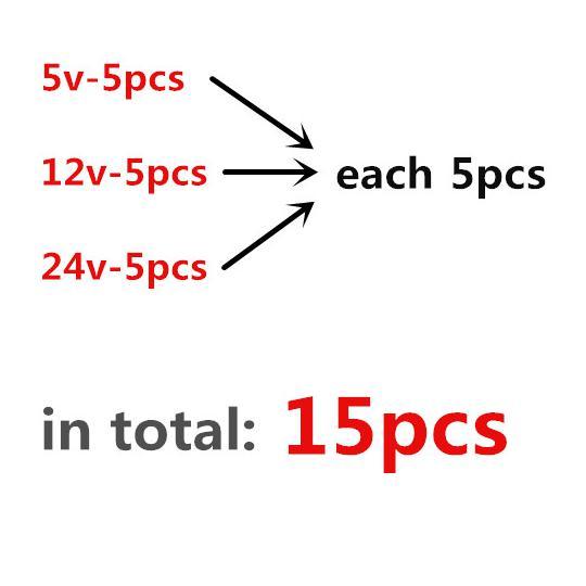5V 12V 24V each 5pcs