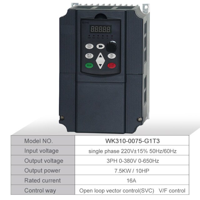 220V to 380V 7.5kw