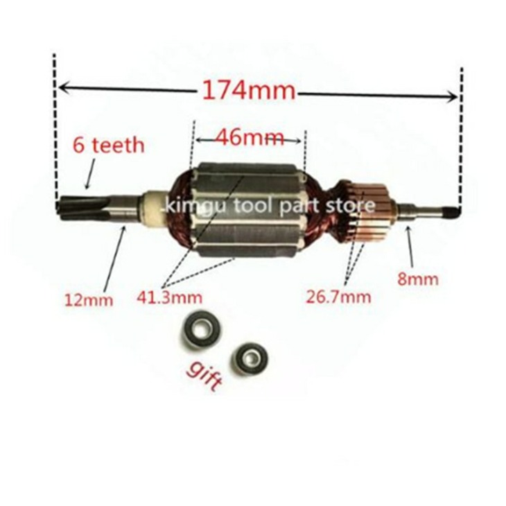 Kit Remplacement Stator Rotor + 4 Brosses Carbone - Compatible HR4001C HR4010C HR4