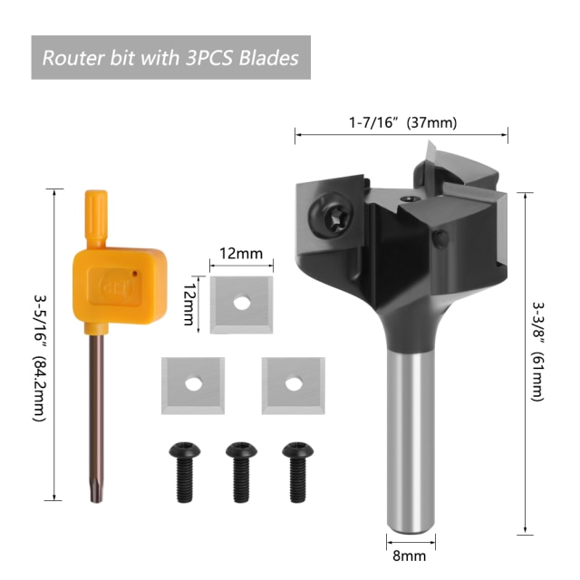 bit with 3pc blades