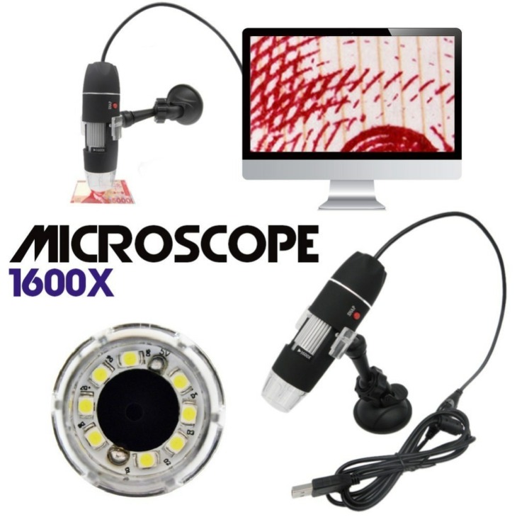Mega Pixels 1600X 8 Led Digitális Mikroszkóp Usb Endoszkóp Kamera ...