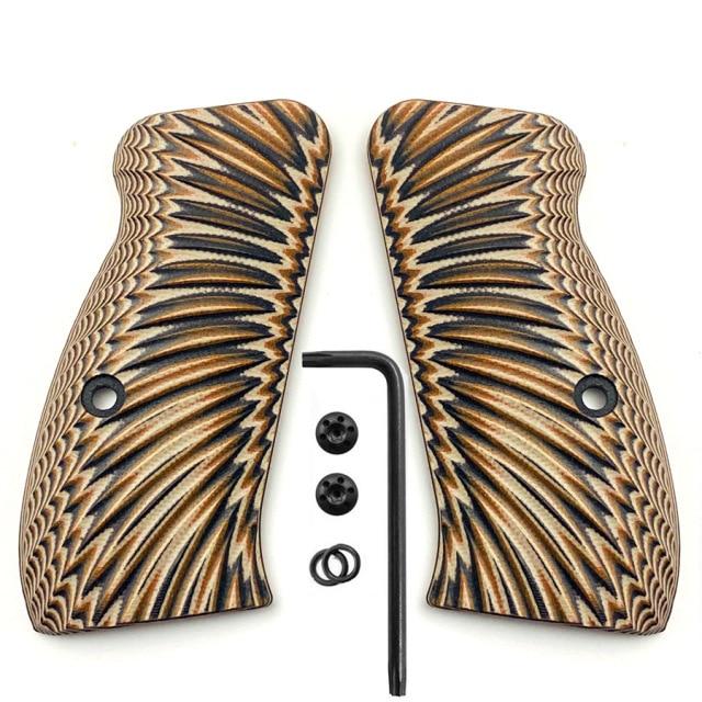 Brown with screws