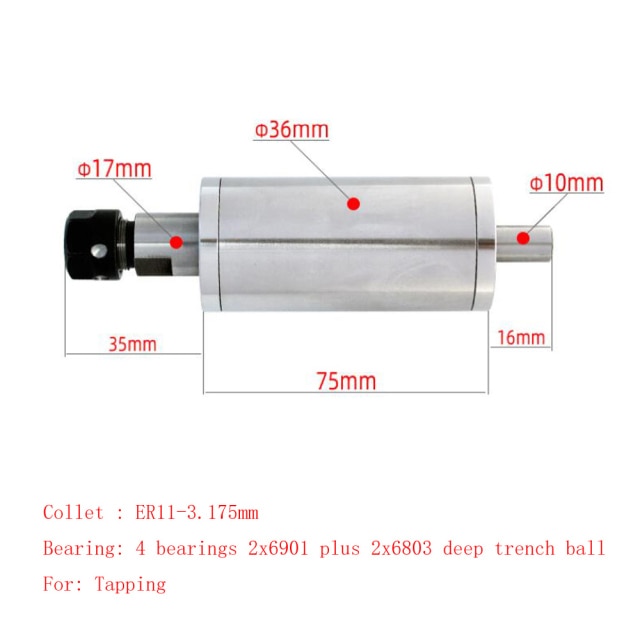 36mm spindle