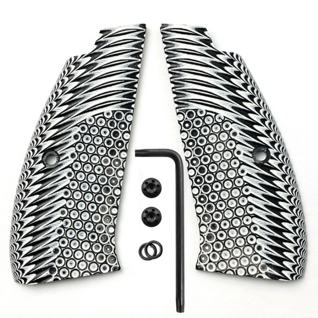 White with screws