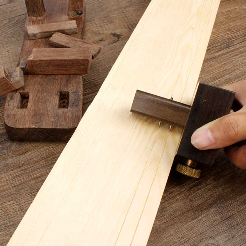 8 "Famegmunkáló Jelölésmérő Ebony Mortise Square Gauge Wood Marking Tool