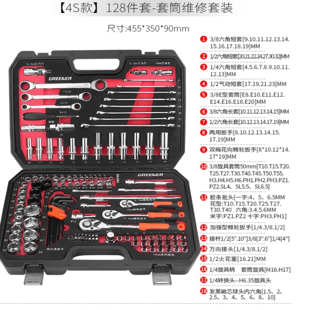 128 pcs set