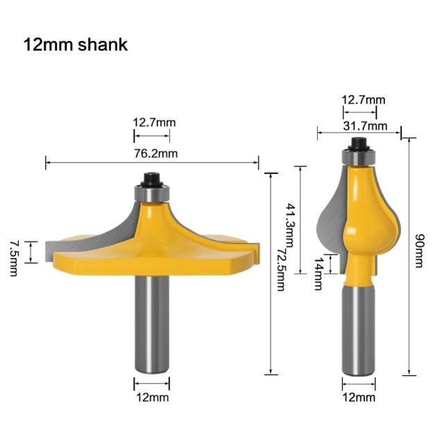 2pcs 12mm shank