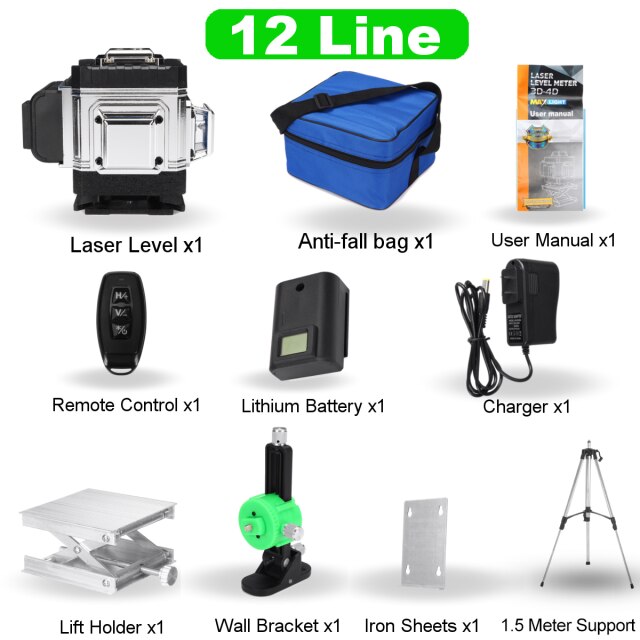 12 Line 1.5m tripod