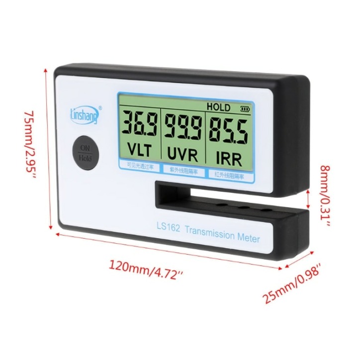Ls162 Window Tint Meter Solar Film Váltó Meter Vlt Uv Ir Elutasítása