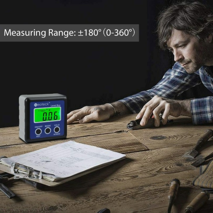 Neoteck Alumínium Ötvözet Mini Digital Szögmérő Inclinometer Electronic Level Box Magnetic Base Mérőeszközök Szögkeresõ