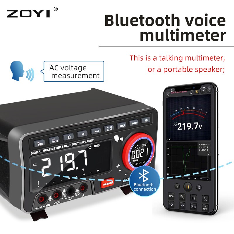 Zoyi Zt-5566Se Professzionális Digitális Multiméter Nagy Pontosság 19999 Számos Újratölthető Asztali Típusú Mulitimetro Bluetooth