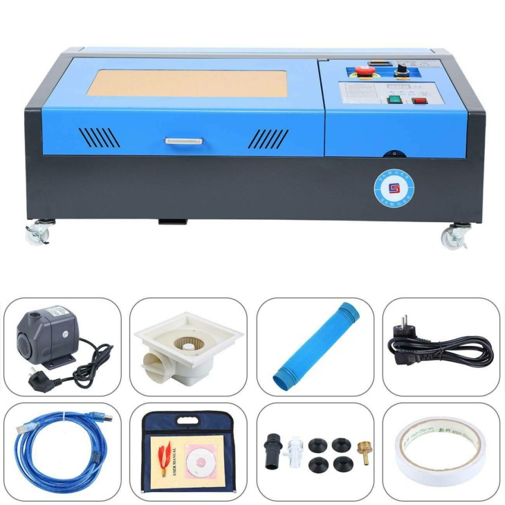 40W CO2 USB Laser Engraving Cutting Machine Engraver Cutter 110V/220V