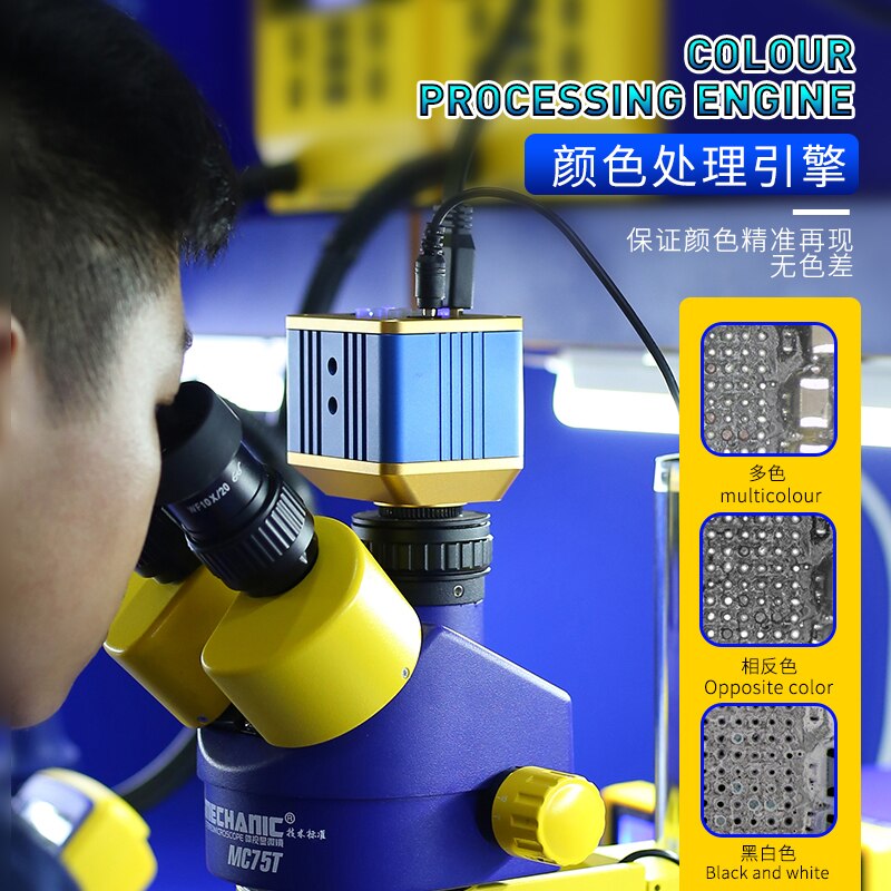 Mechanikus Dx-4K 4K 1080P 120 Fps Nagyfelbontású Mikroszkóp Kamera Digitális Mikroszkóp Hdmi Usb A Telefon Forrasztáshoz